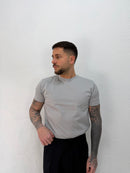 T-SHIRT IN COTONE ELASTICO DOPPIO RITORTO