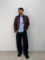 JACKET EFFETTO PELLE CON PATTINA