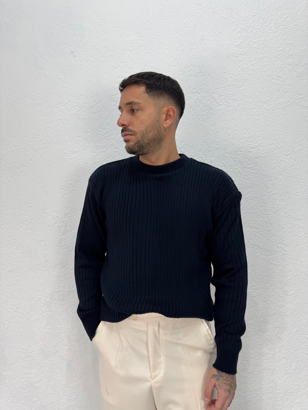 MAGLIONE GIROCOLLO A COSTE