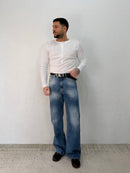 JEANS FLARE LAVAGGIO BLU