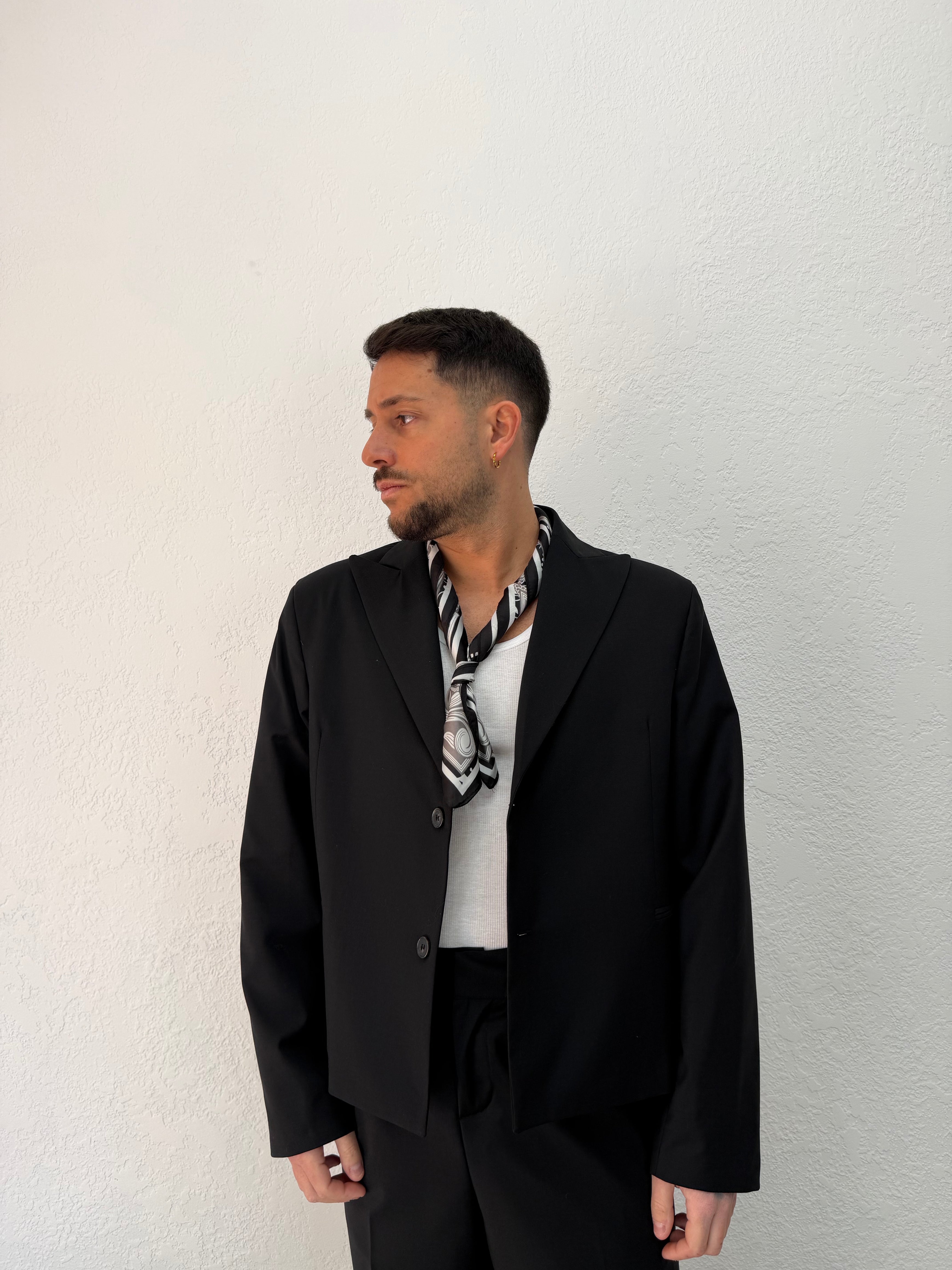 GIACCA DENZEL CROPPED NERO