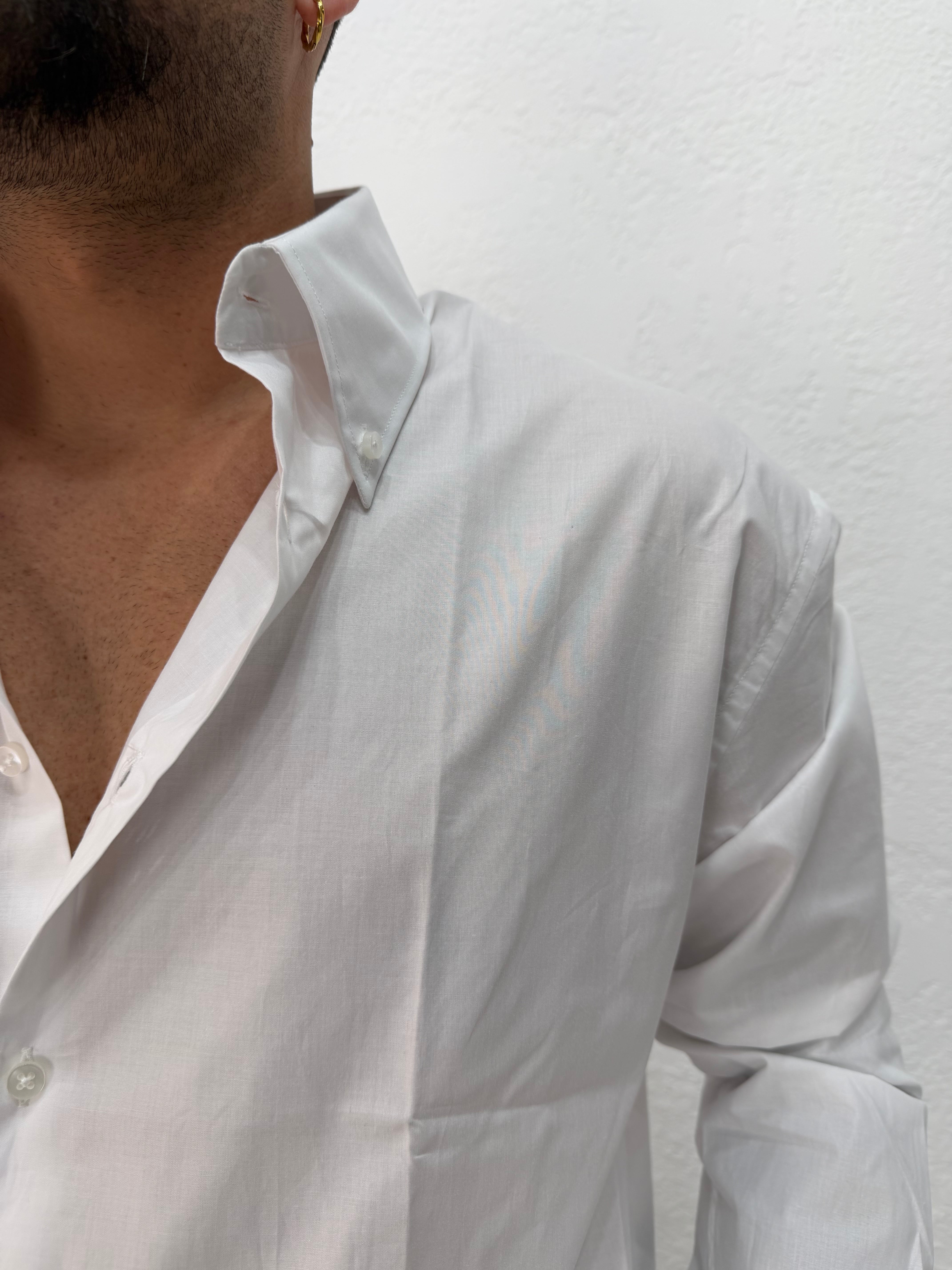 CAMICIA OVER STONDATA CON RICAMO VD TINTA UNITÀ