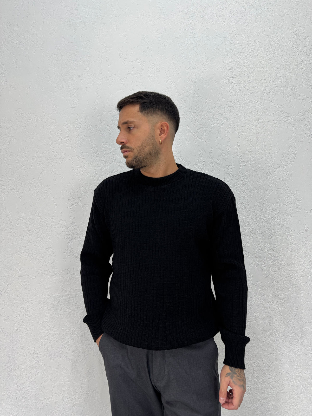 MAGLIONE GIROCOLLO A COSTE