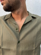Camicia in Lino Collo Bowling