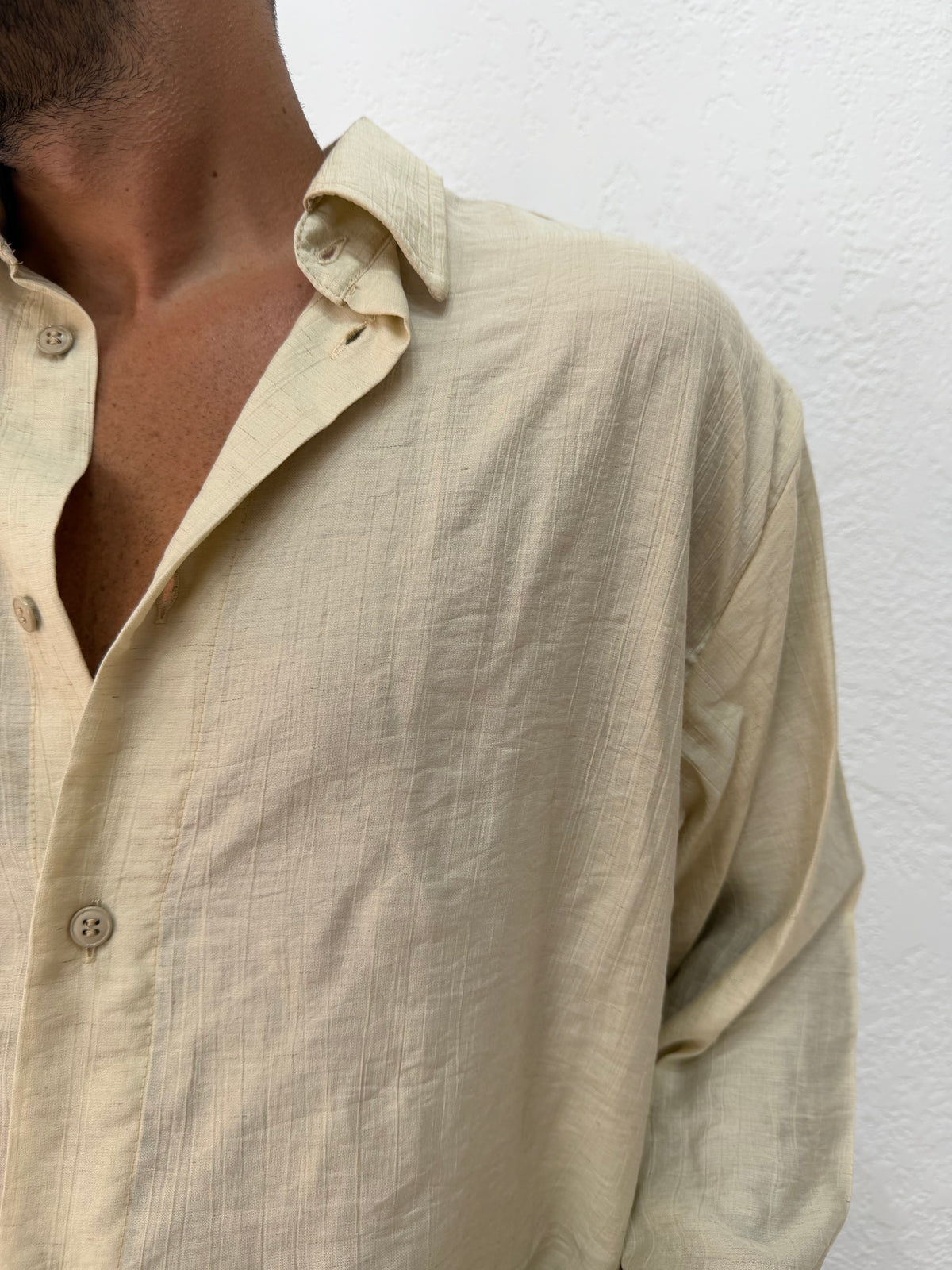 CAMICIA OVER EFFETTO STROPICCIATO