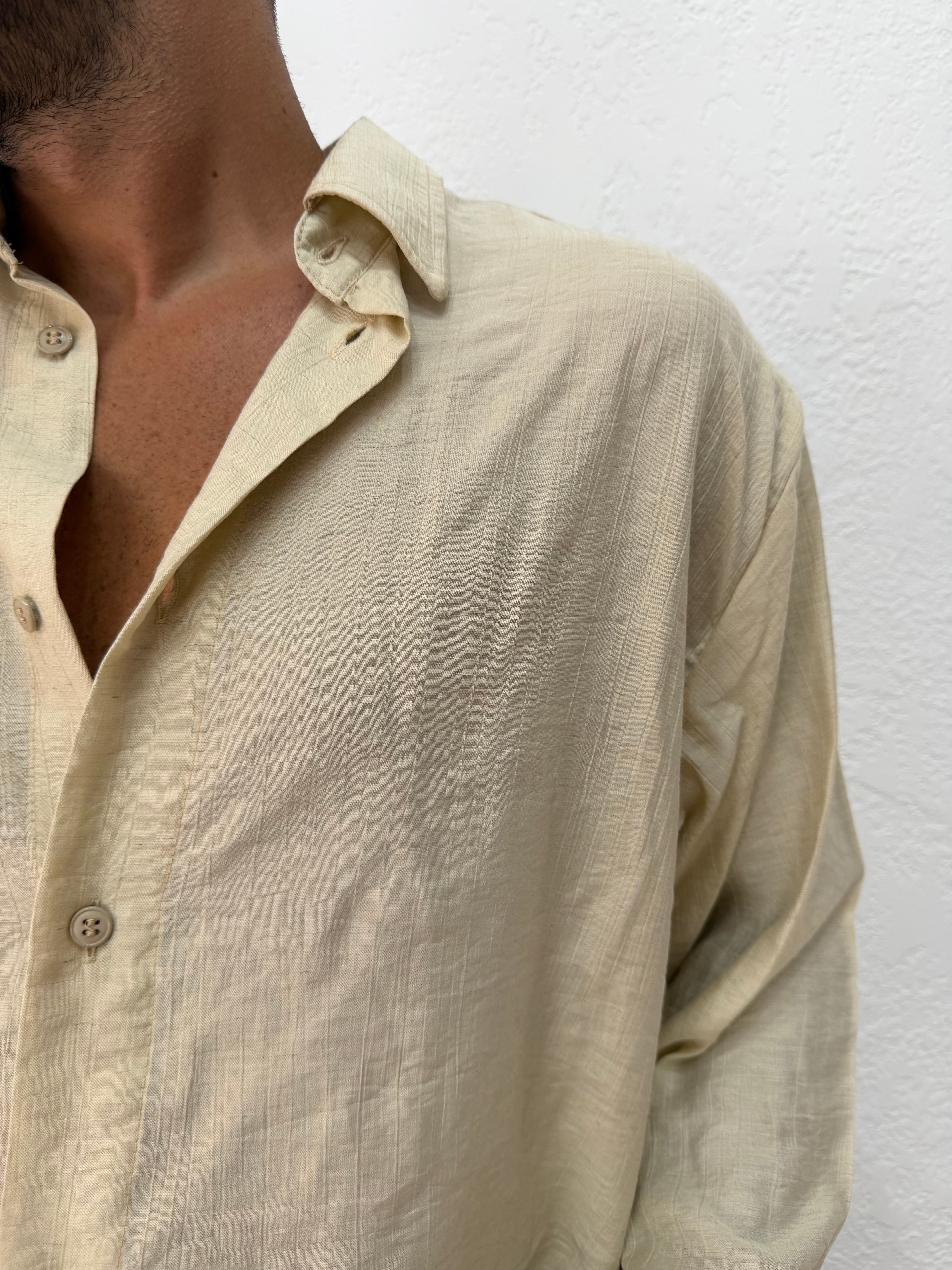CAMICIA OVER COTONE E VISCOSA
