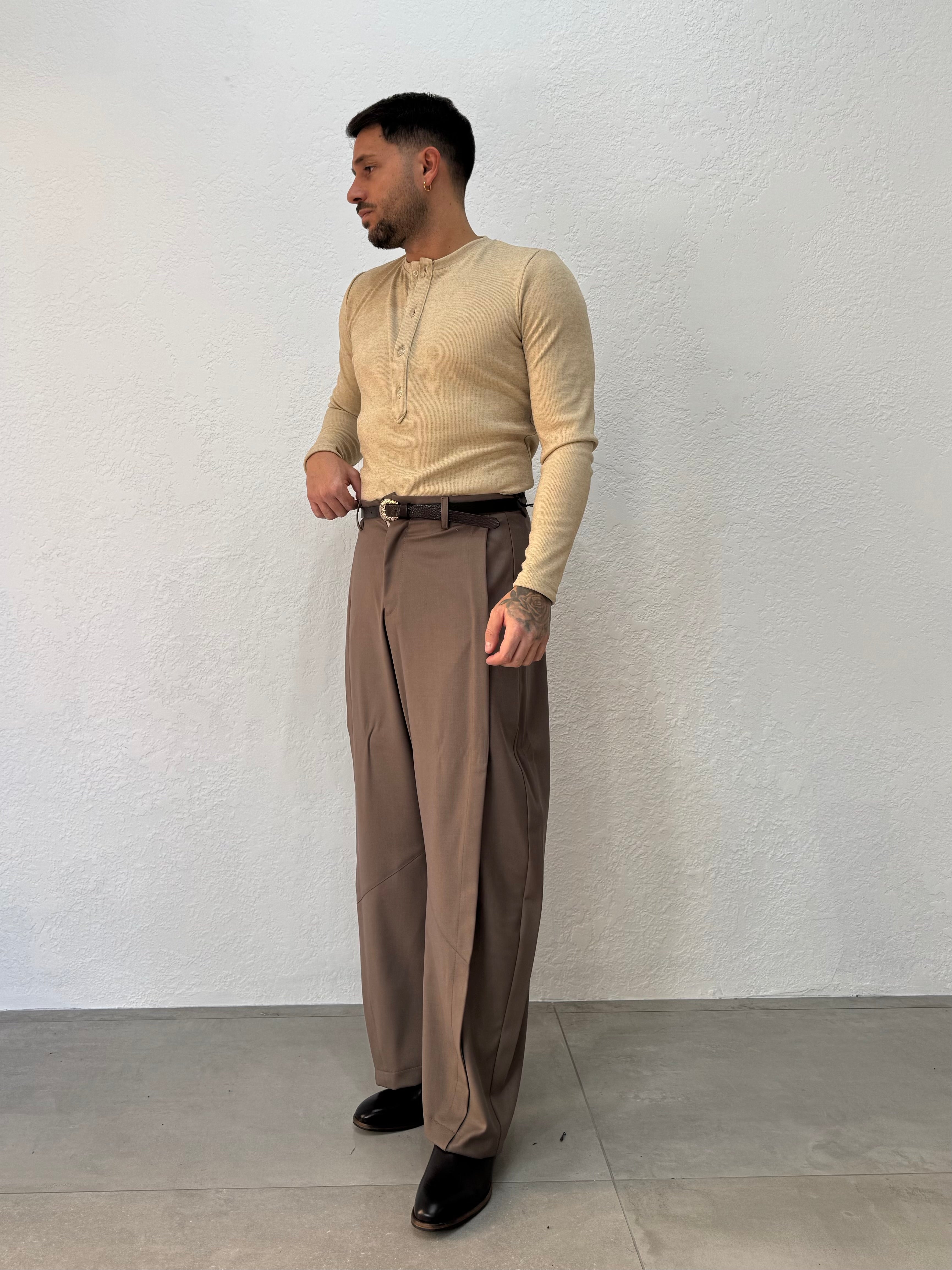 PANTALONE BALOON PINCES LATERALE