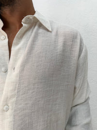 CAMICIA OVER COTONE E VISCOSA