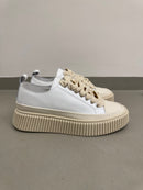 SNEAKERS WHITE CON SUOLA BEIGE