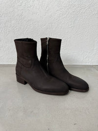 Stivale in Pelle Cuoio con Zip
