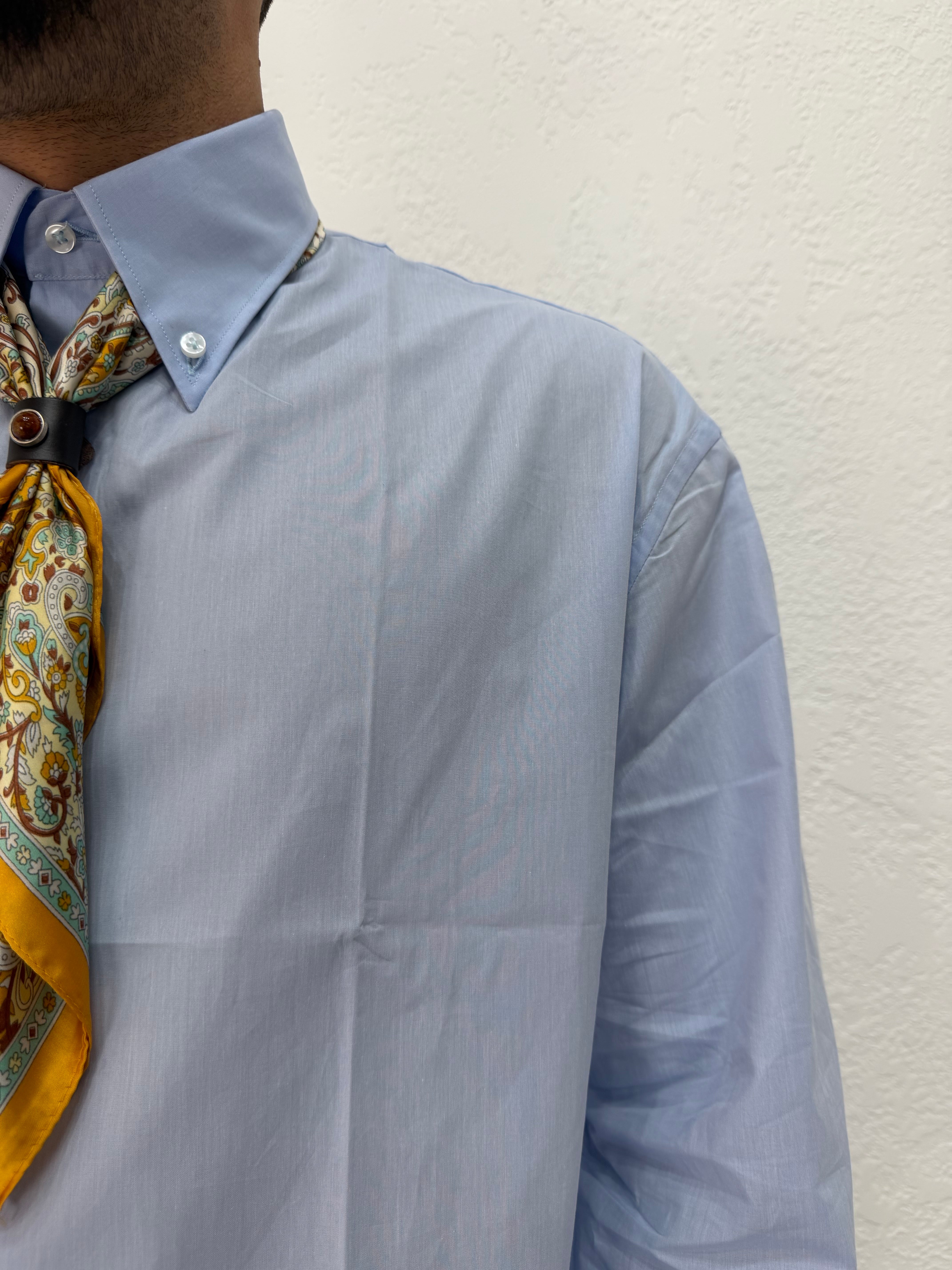 CAMICIA OVER STONDATA CON RICAMO VD TINTA UNITÀ