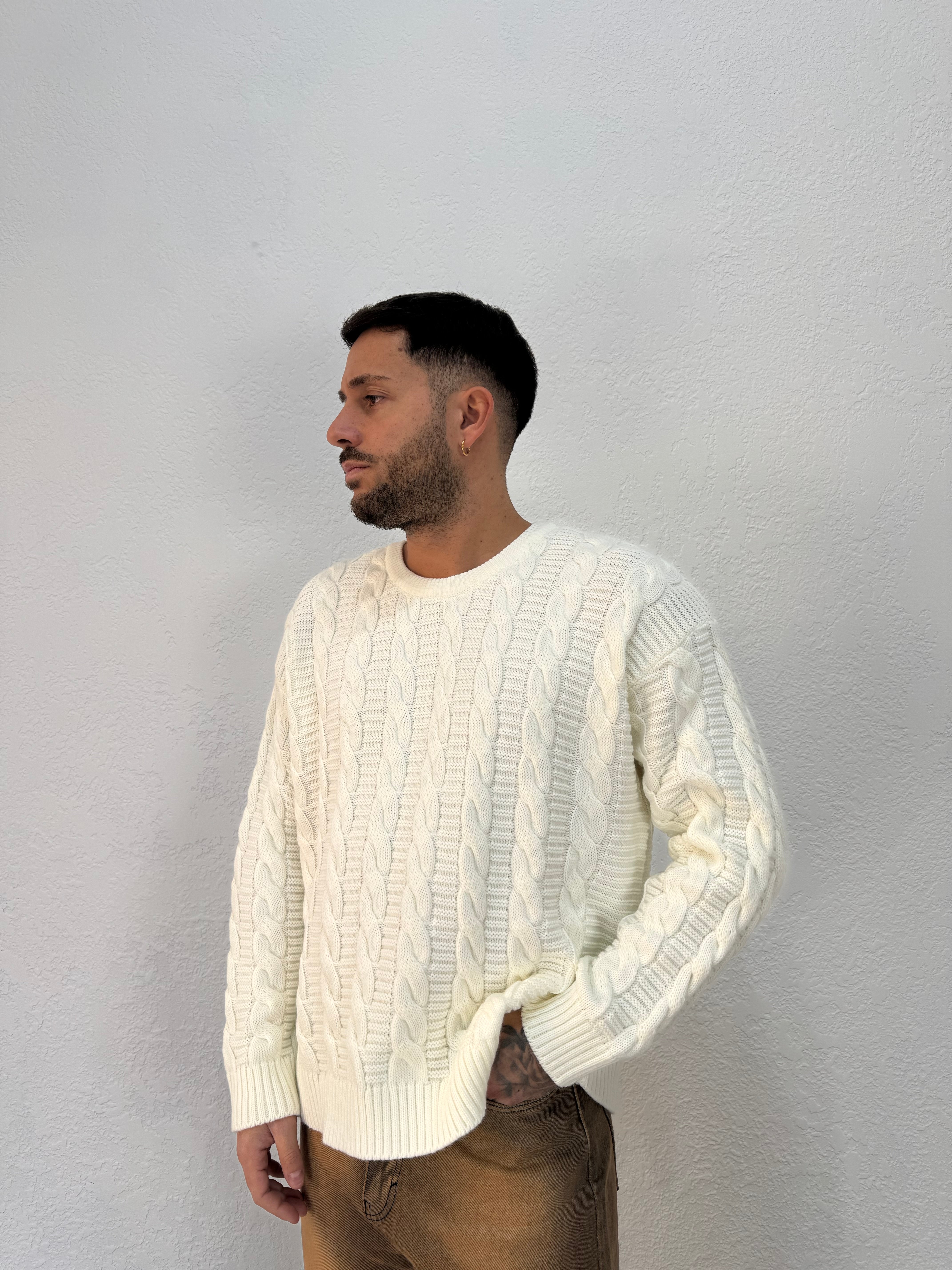 MAGLIONE TRECCIA CROPP