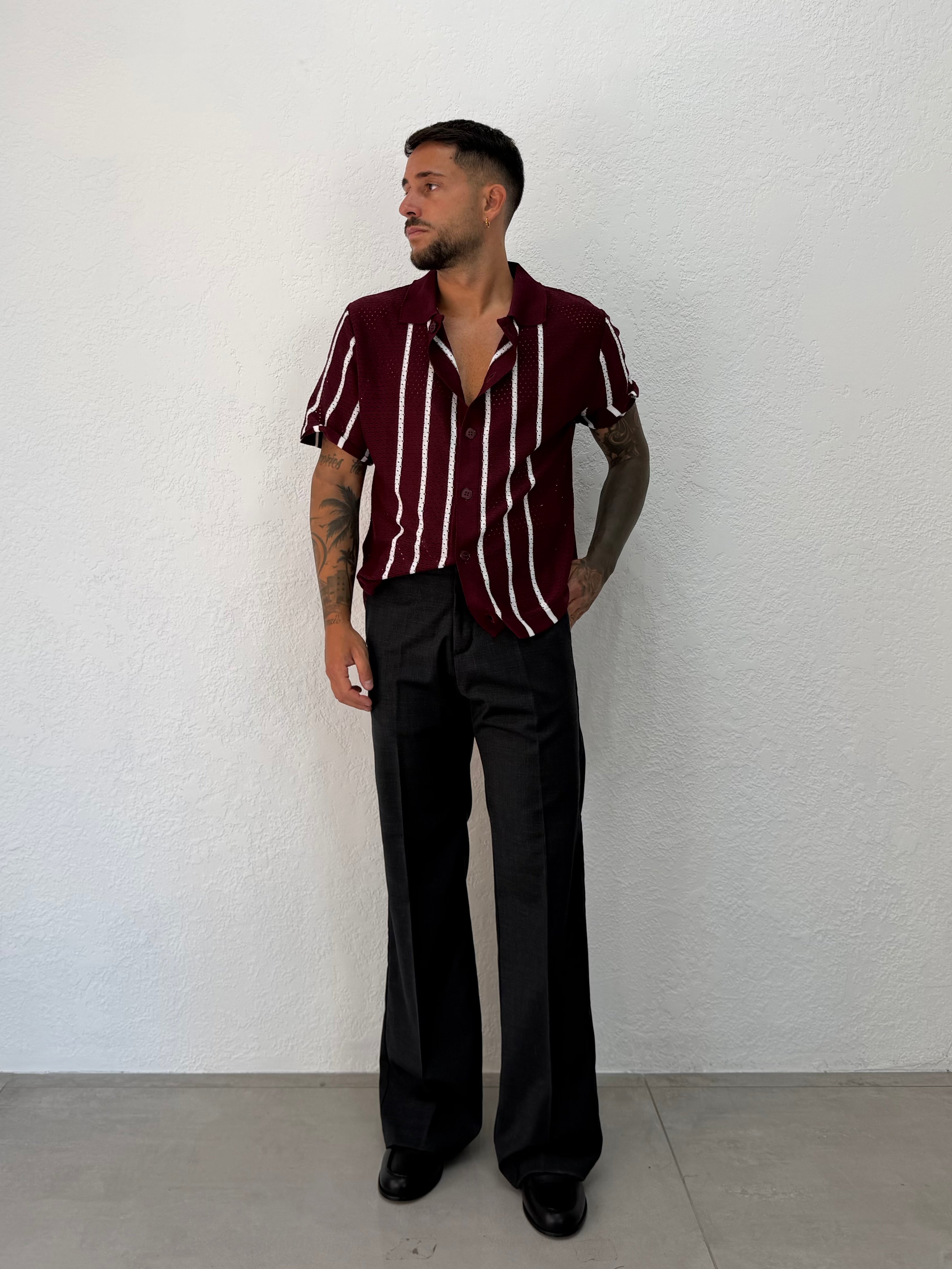 CAMICIA IN FILO RIGATA