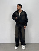 JACKET IN JEANS LESS IMBOTTITO CON CAPPUCCIO