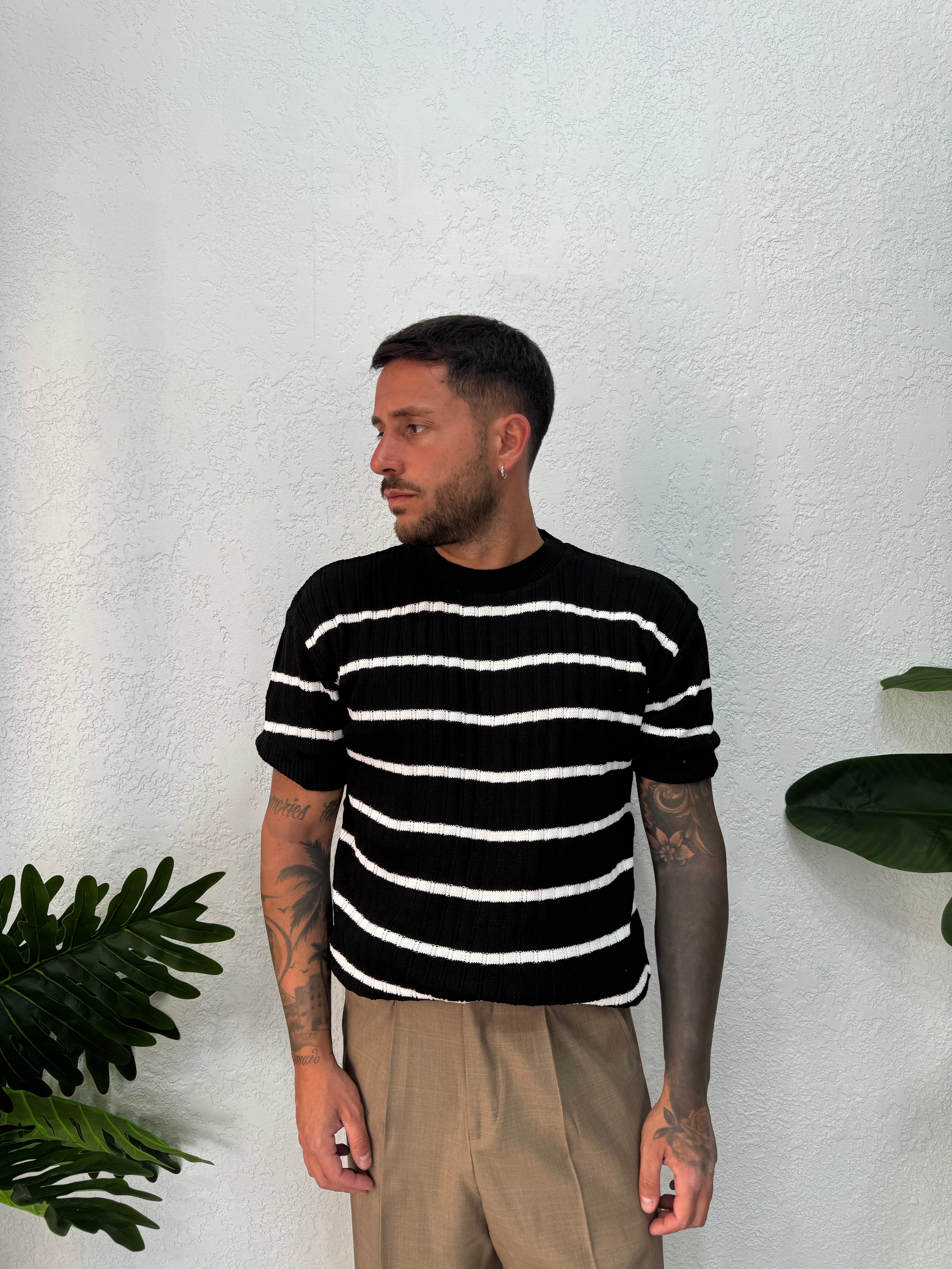 T-shirt in filo Fantasia Rigata