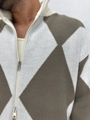 CARDIGAN FULL ZIP ROMBO