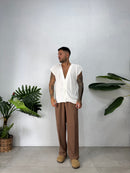 Cardigan Smanicato in Filo