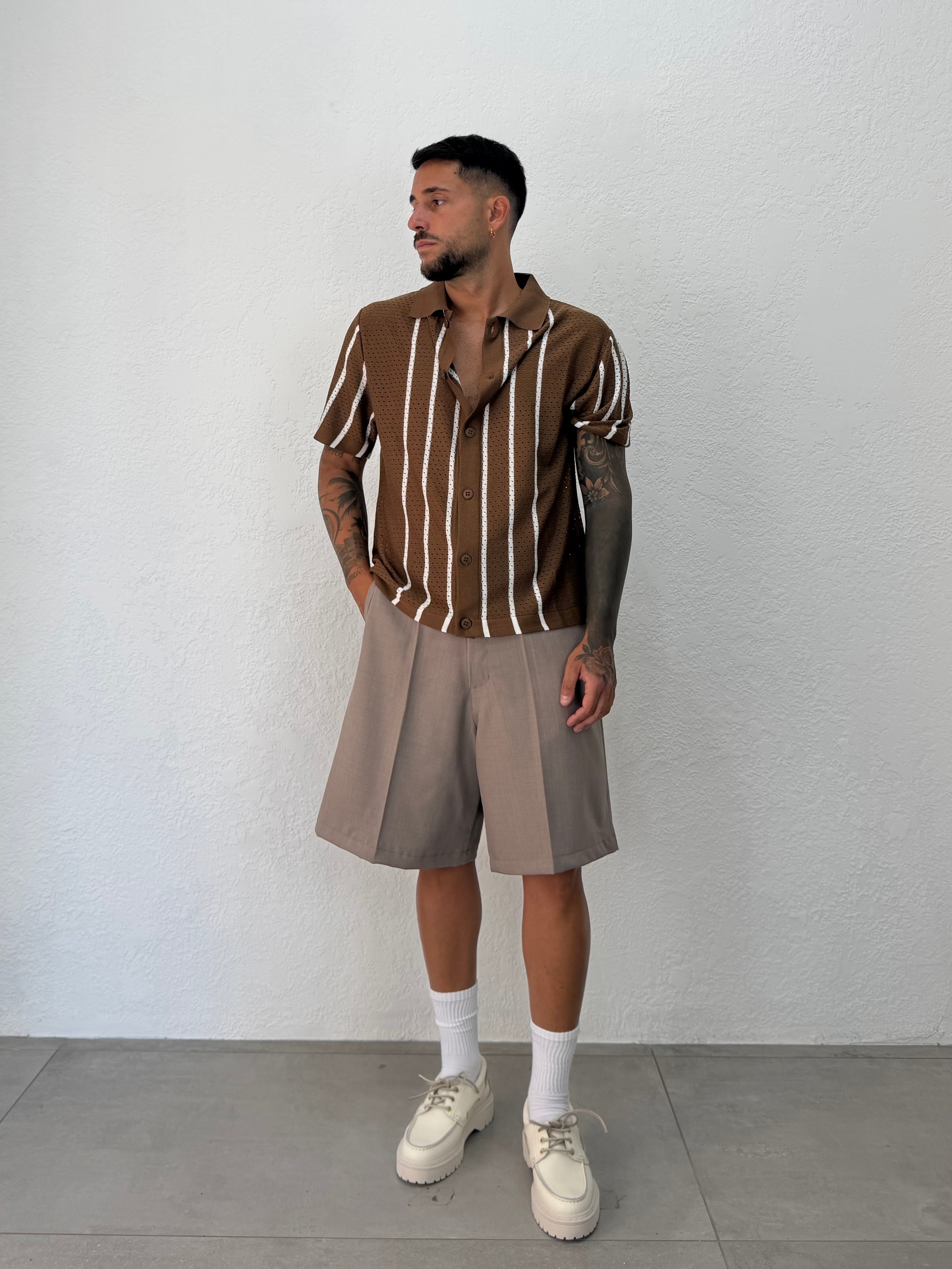 CAMICIA IN FILO RIGATA