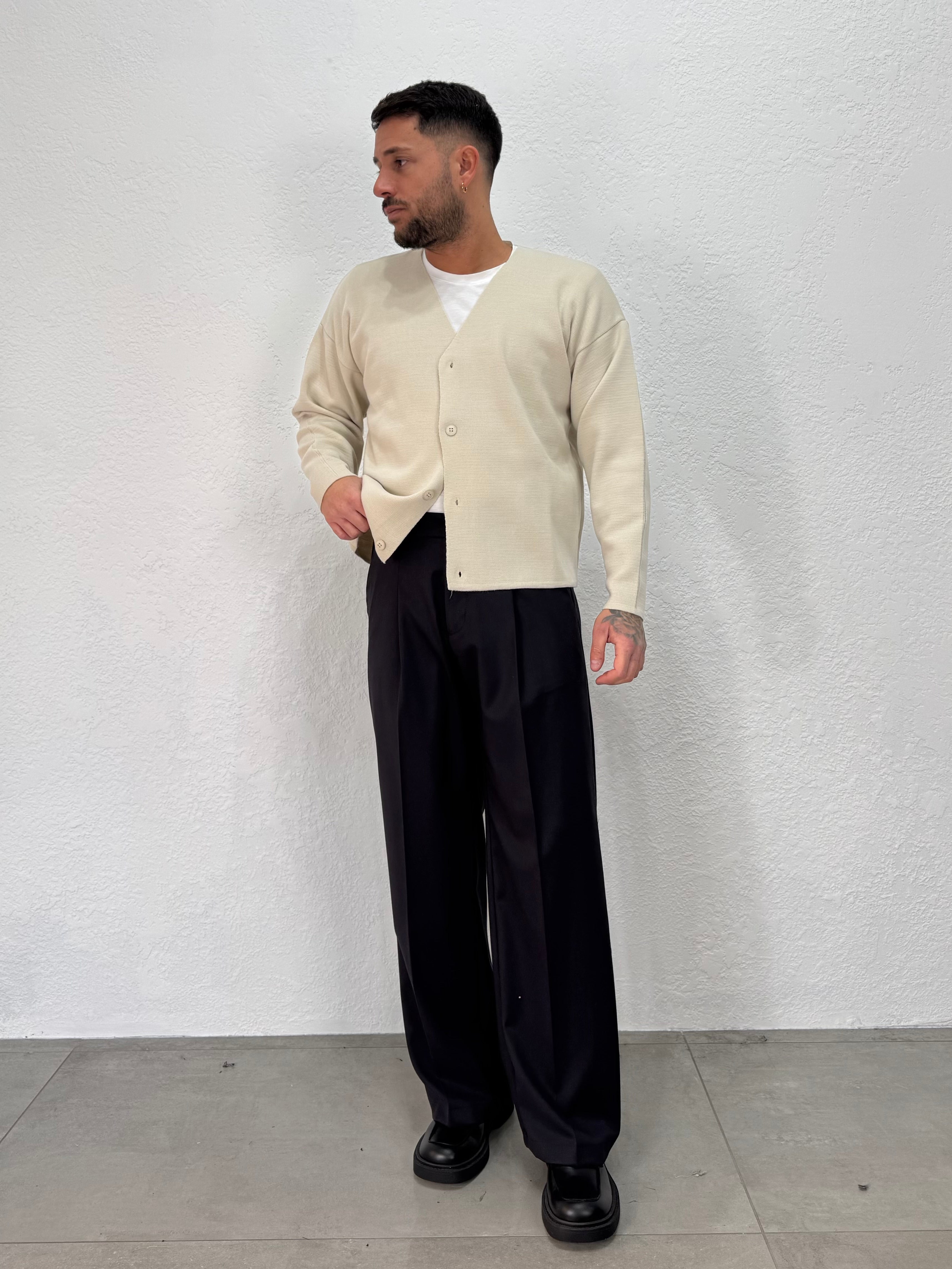 PANTALONE KARL BOTTONE MOLLA FONDO AMPIO