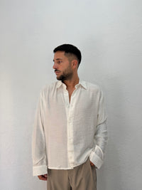 CAMICIA OVER COTONE E VISCOSA