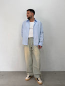 JEANS BAGGY SABBIATO CHIARO CON LACCIO