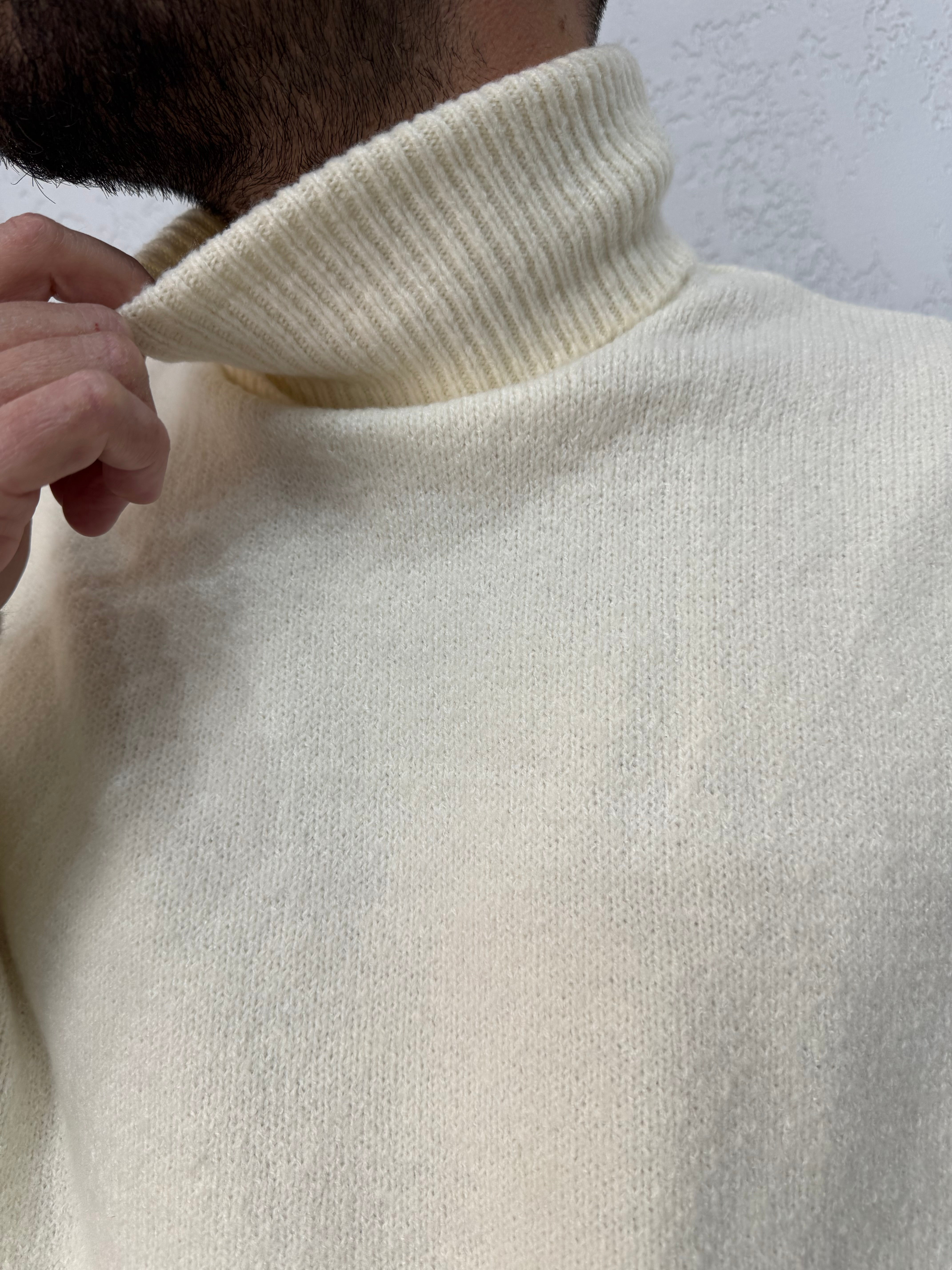 Maglione Collo Alto Lana Mohair