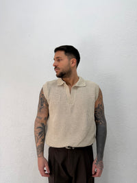 SMANICATO IN FILO CON COLLETTO