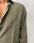 Camicia Verde in Cupro