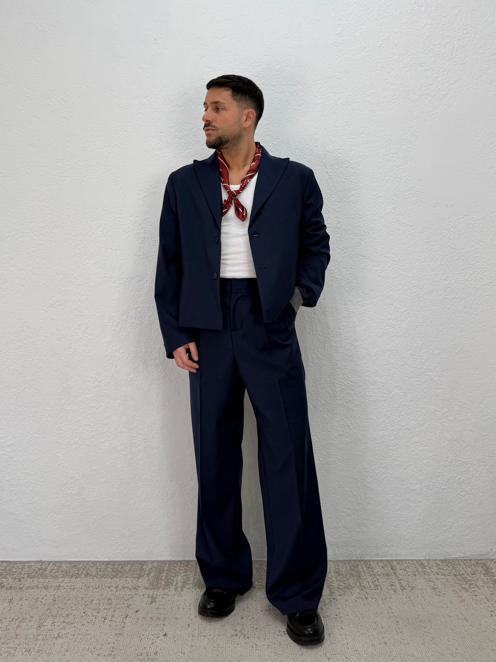 GIACCA DENZEL CROPPED BLU
