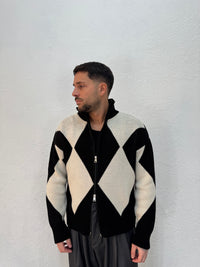 CARDIGAN FULL ZIP ROMBO