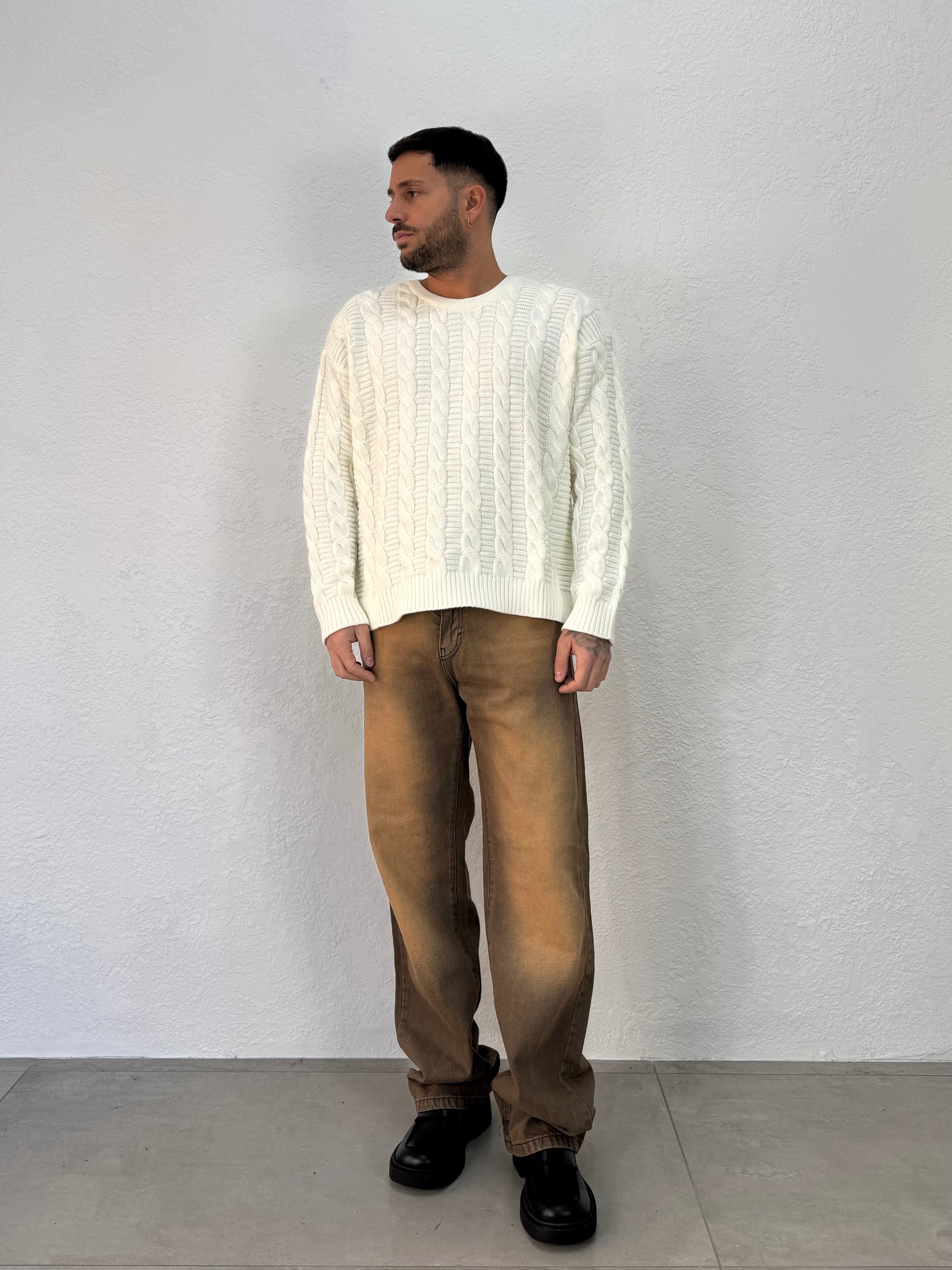 MAGLIONE TRECCIA CROPP