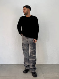 JEANS MARMORIZZATO GRIGIO