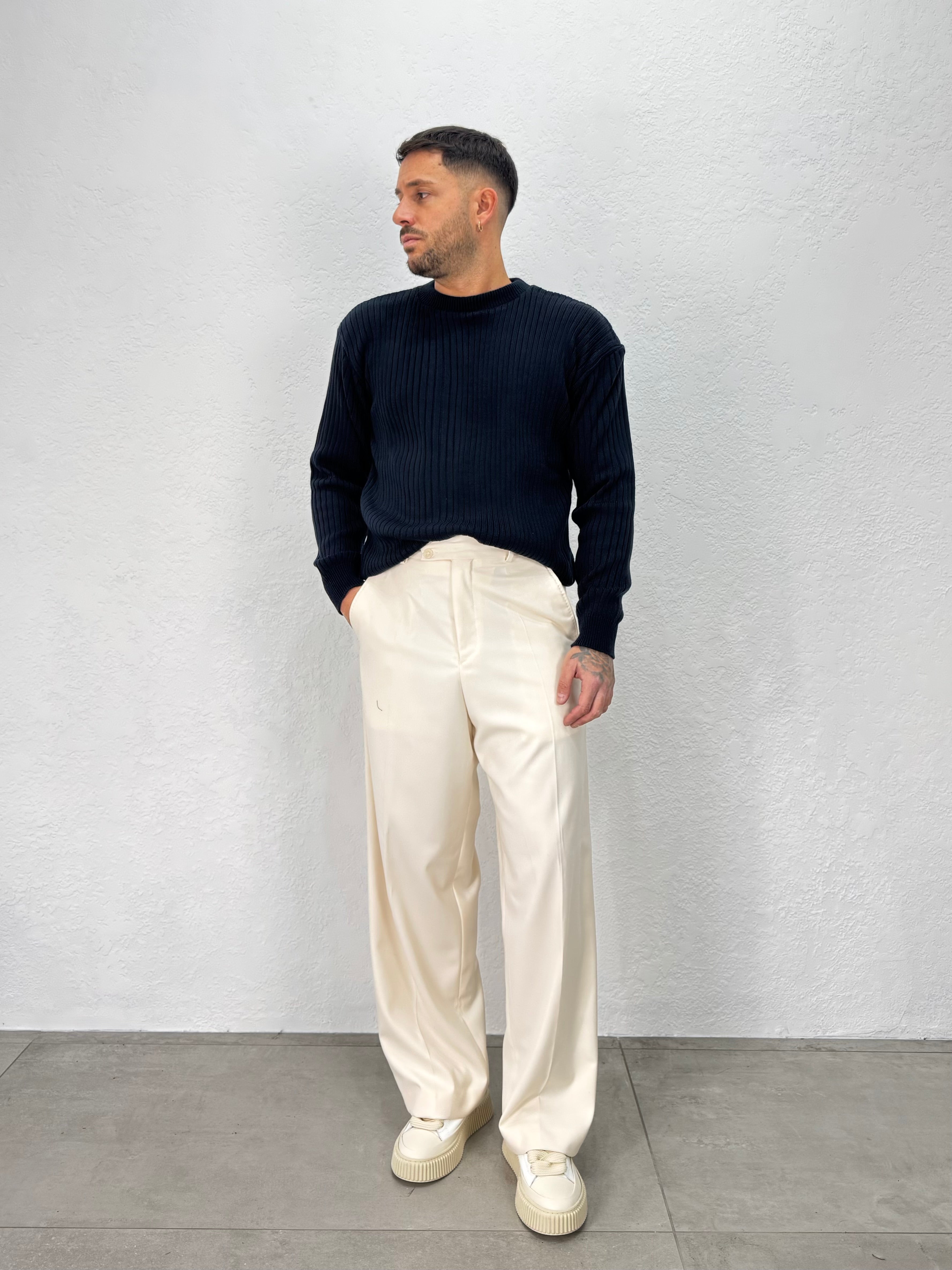 MAGLIONE GIROCOLLO A COSTE