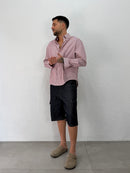 BERMUDA RAW DENIM CON TASCONI