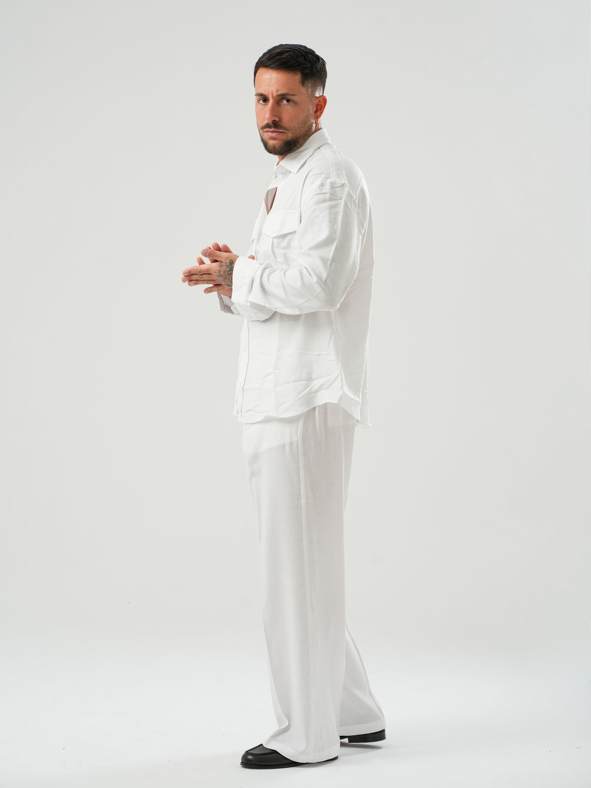 PANTALONE KARL/SAFARI MOLLA E BOTTONE