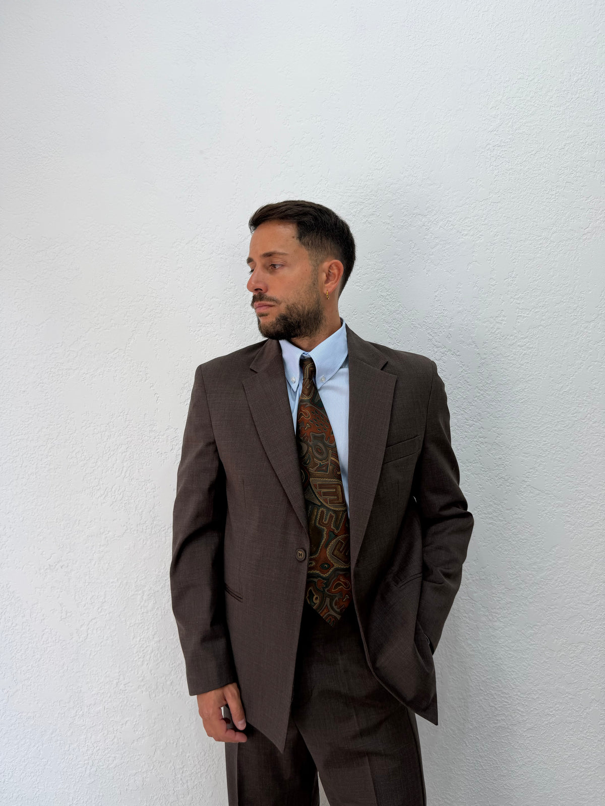 BLAZER DENZEL RELAXED MONOPETTO MORO
