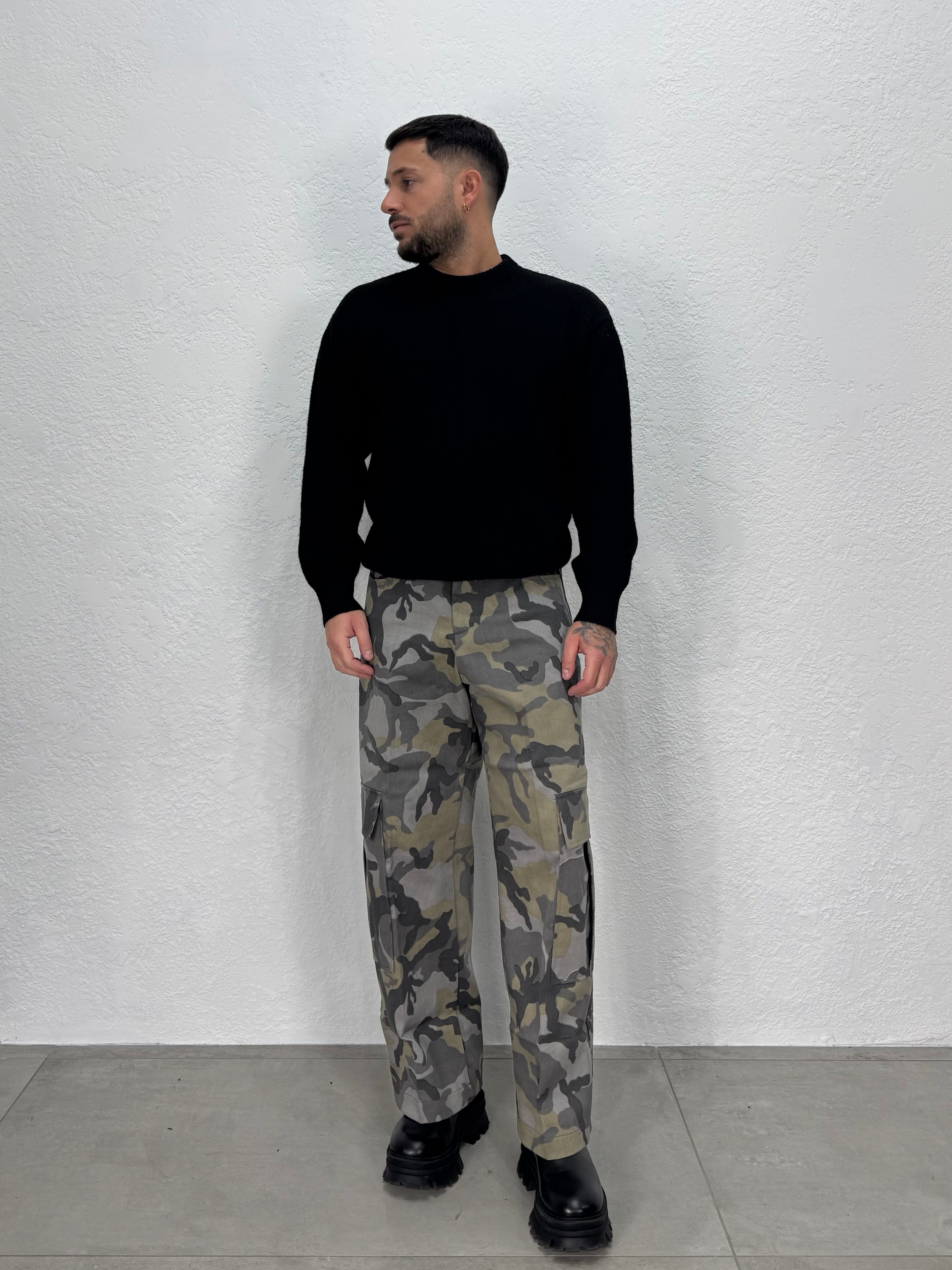 MAGLIONE GIROCOLLO SPAZZOLATO