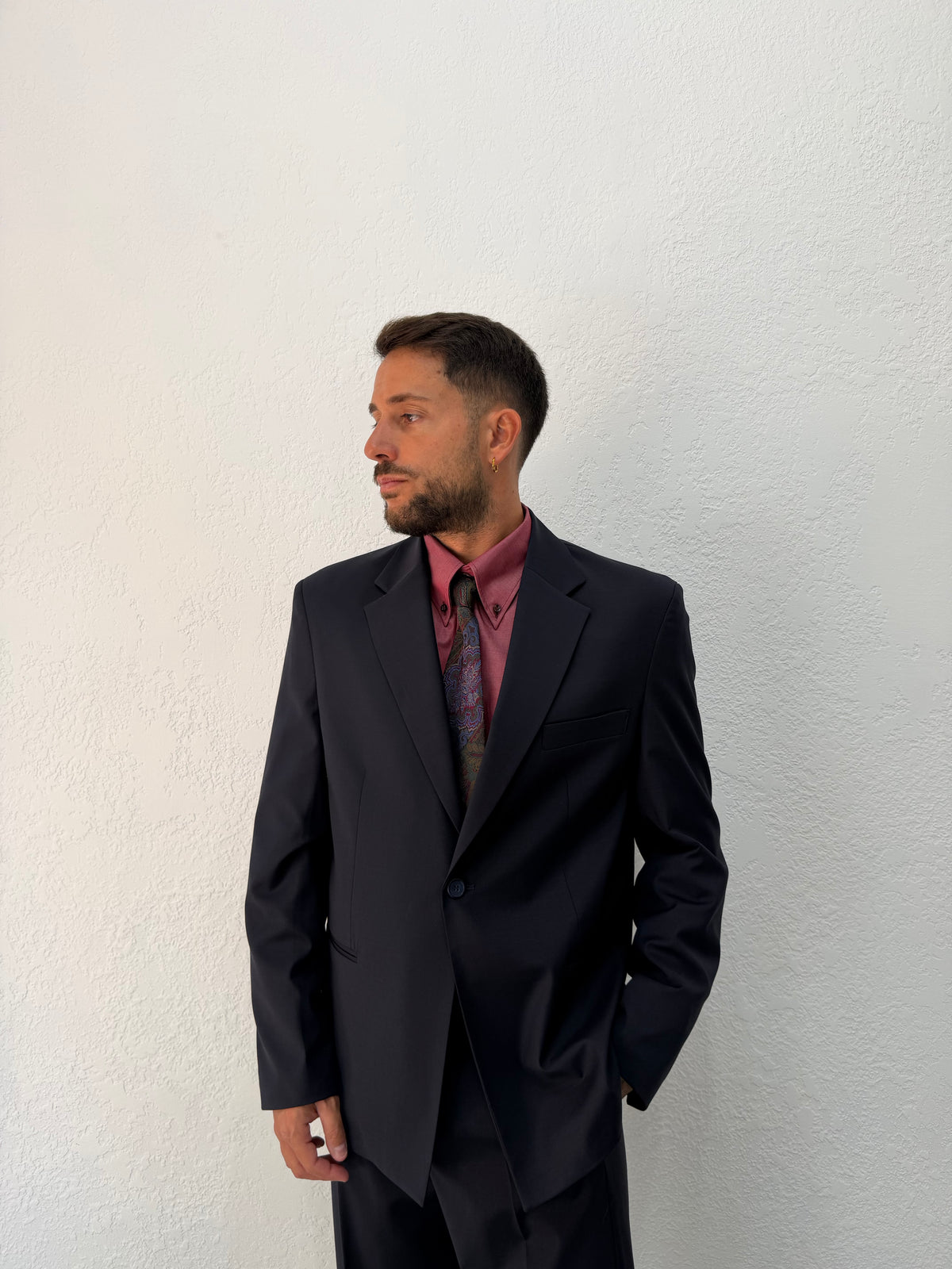 BLAZER DENZEL RELAXED MONOPETTO BLU SCURO