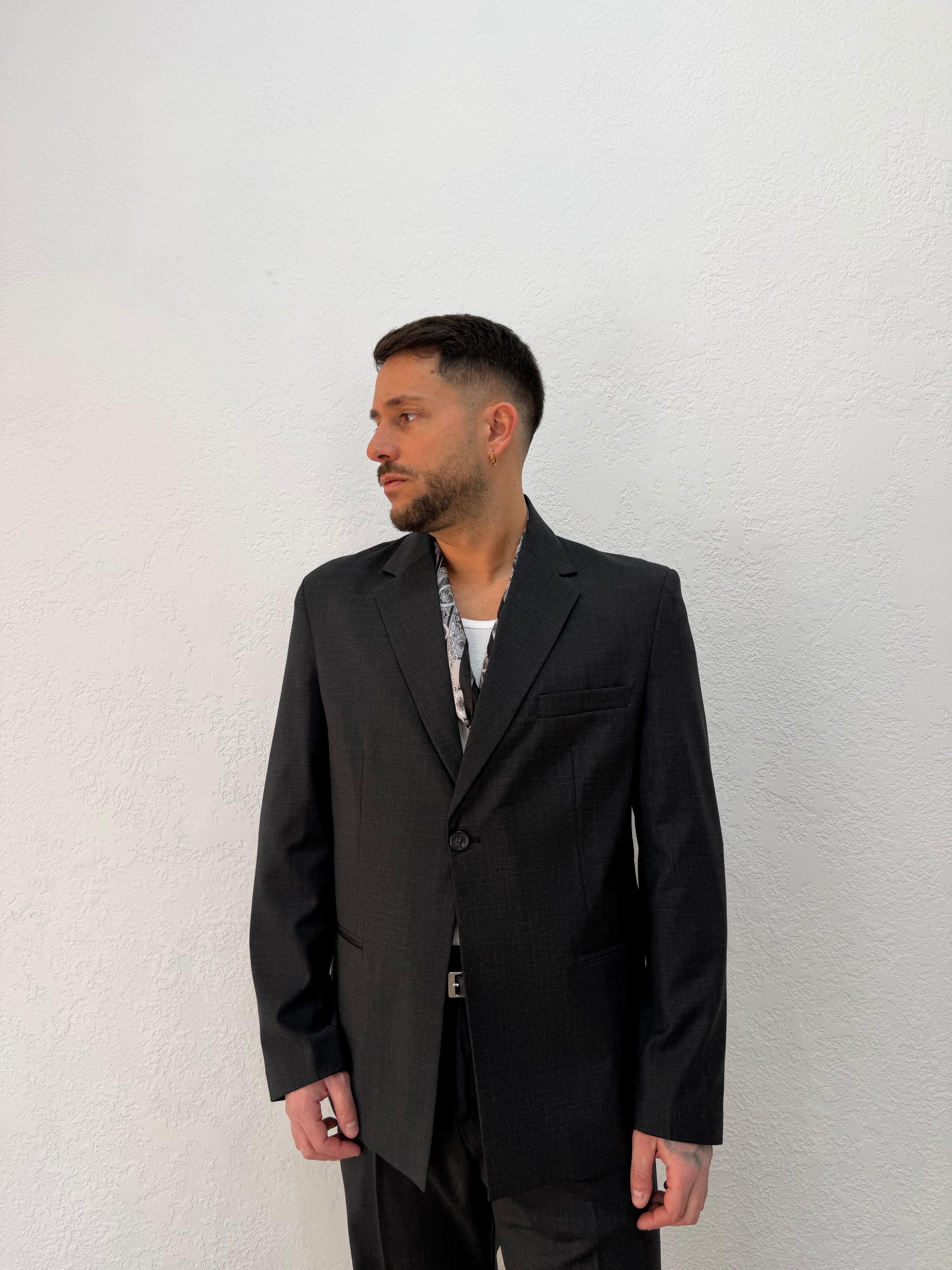 BLAZER DENZEL RELAXED MONOPETTO GRIGIO ANTRACITE