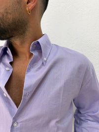 CAMICIA STONDATA OVER CON RICAMO VD GLICINE