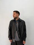 JACKET EFFETTO PELLE CON PATTINA