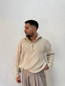 MAGLIONE OVER MEZZO COLLO CON ZIP