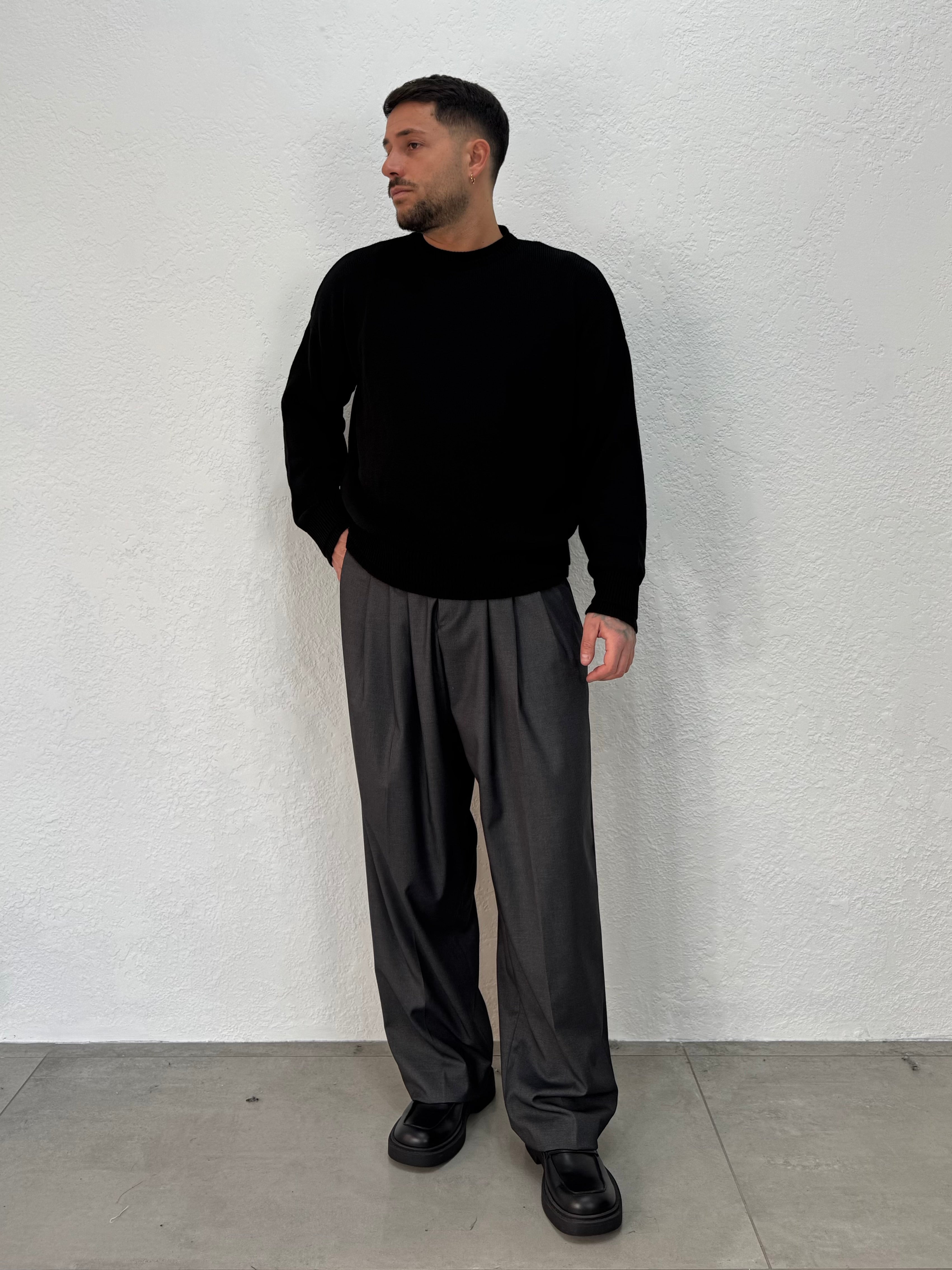 MAGLIONE CON PROFILI DOPPIATO