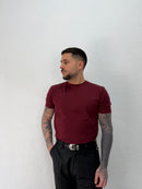 T-SHIRT IN COTONE ELASTICO DOPPIO RITORTO