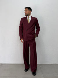 GIACCA DENZEL DOPPIOPETTO BORDEAUX