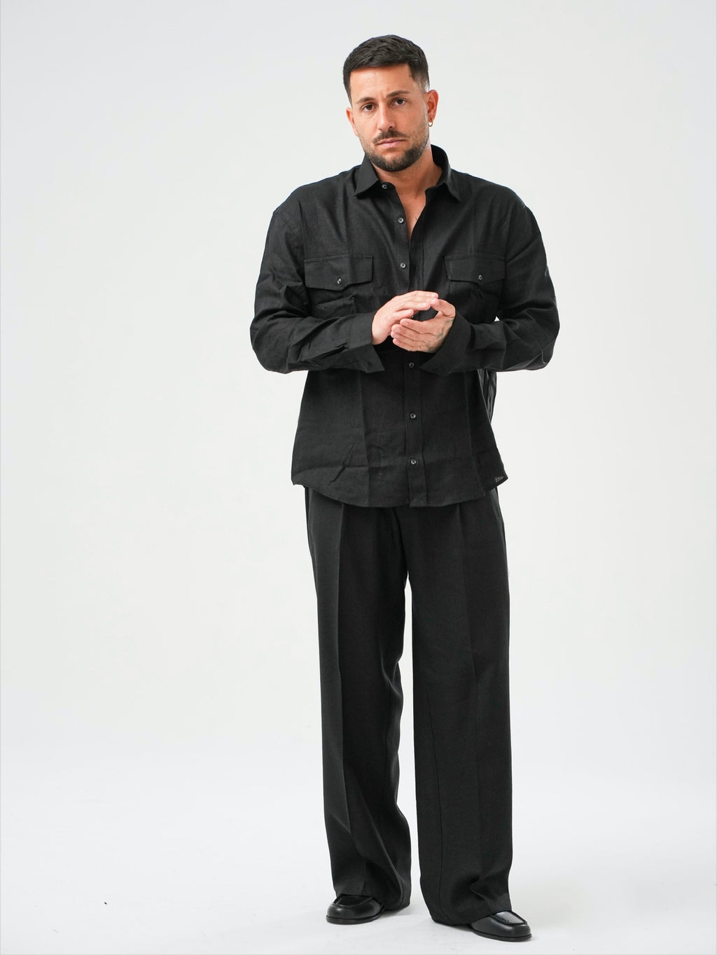 PANTALONE KARL/SAFARI MOLLA E BOTTONE