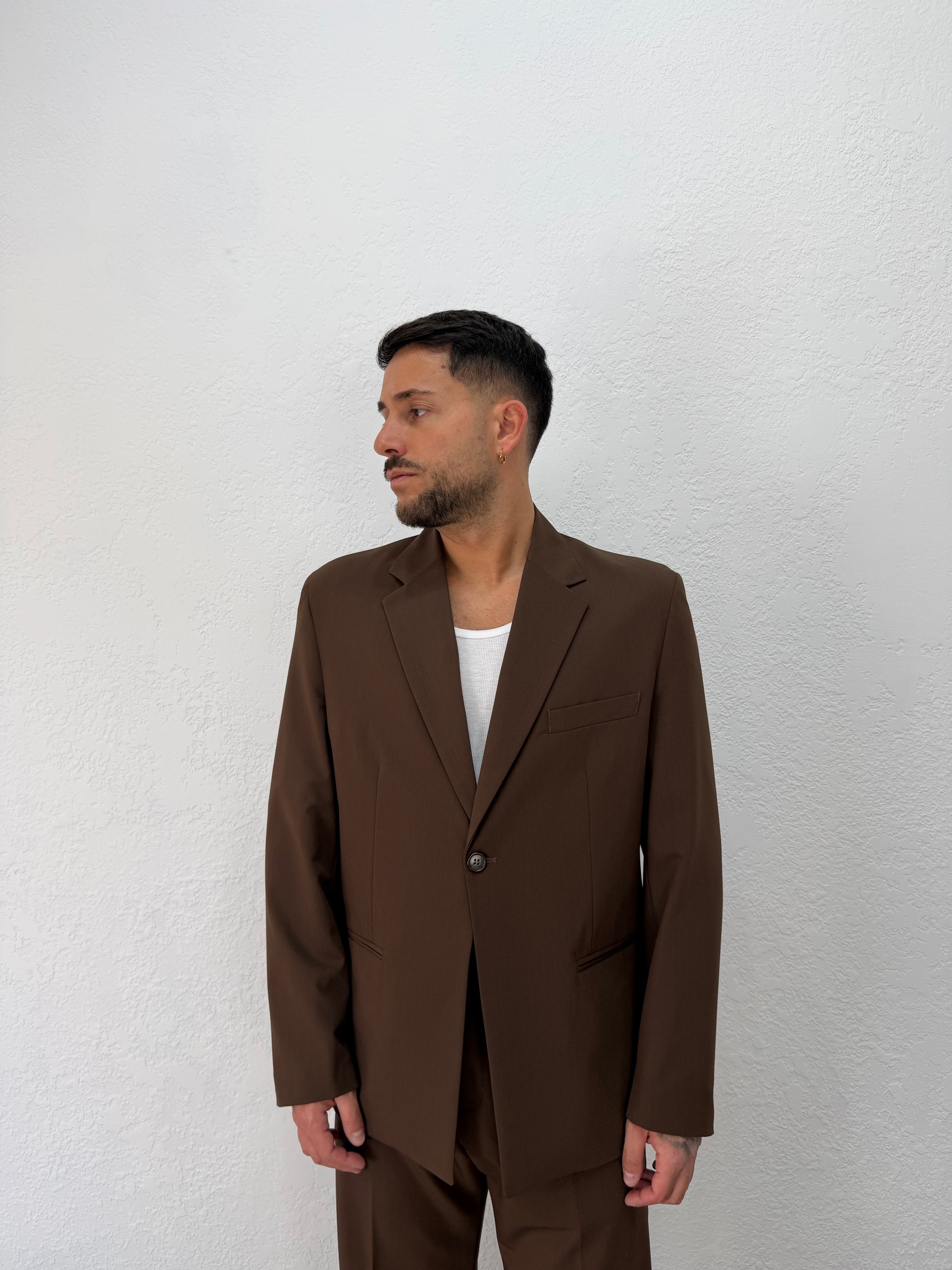 BLAZER DENZEL RELAXED MONOPETTO MARRONE