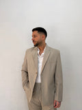 BLAZER DENZEL RELAXED MONOPETTO BEIGE