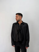 CASACCA EFFETTO RASO CON FOULARD