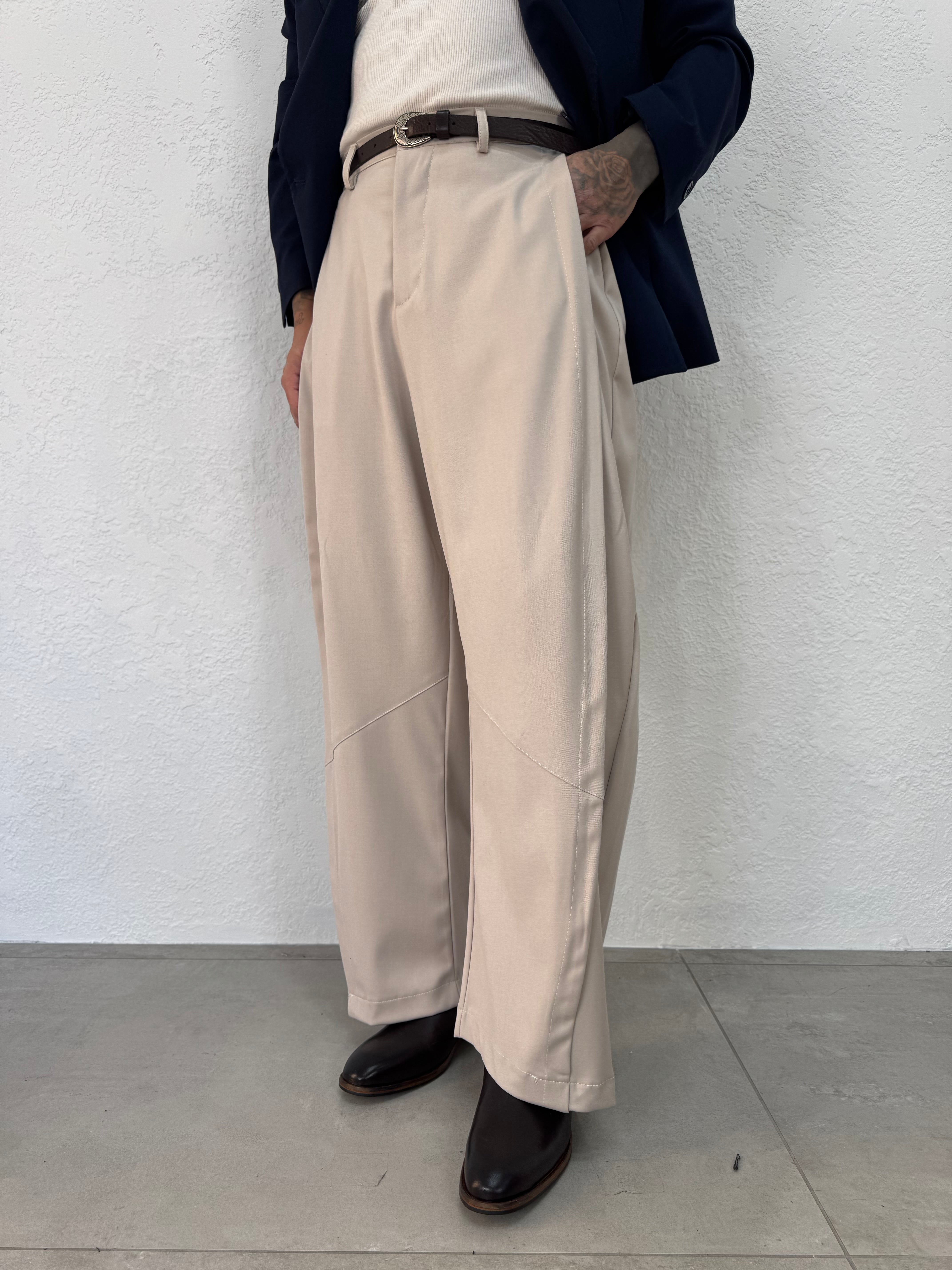 PANTALONE BALOON PINCES LATERALE